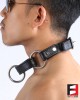 LEATHER SERIOUS BONDAGE CHOKER COLLAR CL010B