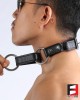 LEATHER SERIOUS BONDAGE CHOKER COLLAR CL010B