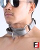 LEATHER SERIOUS BONDAGE CHOKER COLLAR CL010B