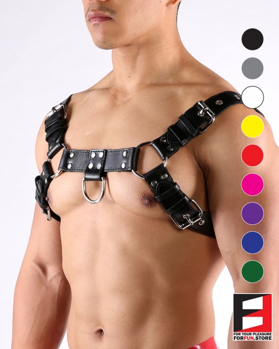 LEATHER BULLDOG BASIC HARNESS HS004