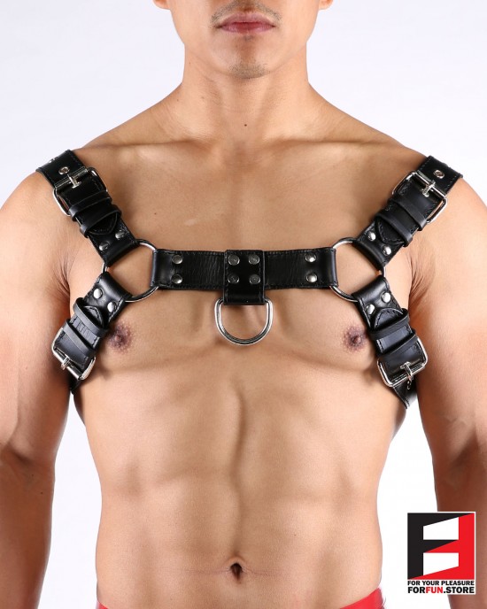 LEATHER BULLDOG BASIC HARNESS HS004