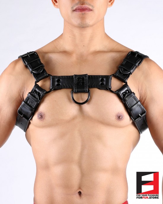 LEATHER BULLDOG PREMIUM HARNESS HS004PB