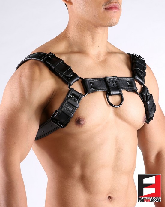 LEATHER BULLDOG PREMIUM HARNESS HS004PB