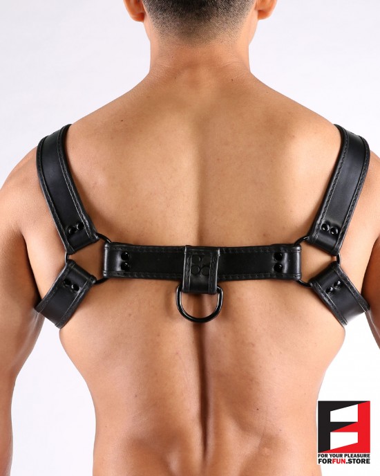 LEATHER BULLDOG PREMIUM HARNESS HS004PB