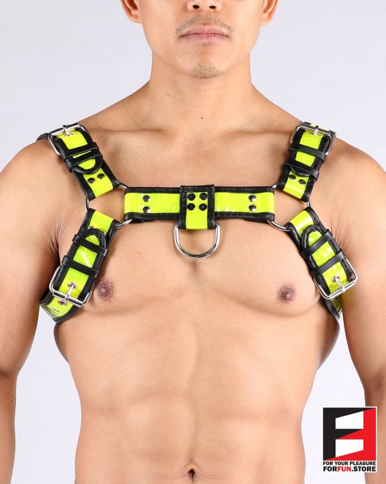 LEATHER BULLDOG GLOW HARNESS HS004R