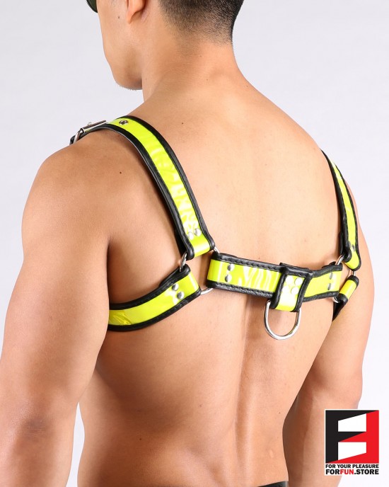 LEATHER BULLDOG GLOW HARNESS HS004R