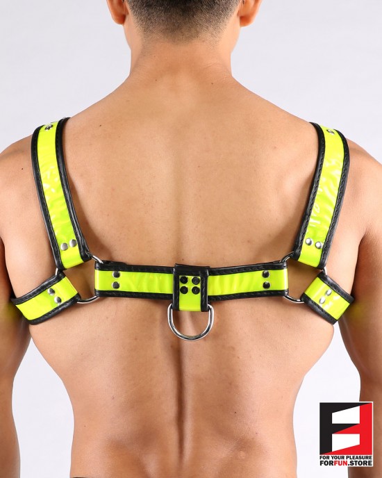 LEATHER BULLDOG GLOW HARNESS HS004R