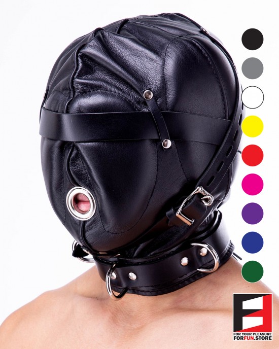 DARK & SILENT LEATHER HOOD MA001