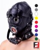 LEATHER ROUND EYES GIMP HOOD WITH GAG MA004