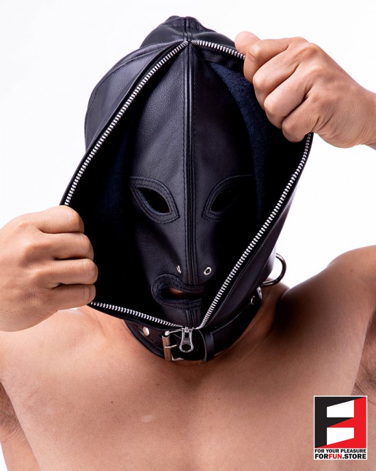 DOUBLE FACE LEATHER HOOD MA002