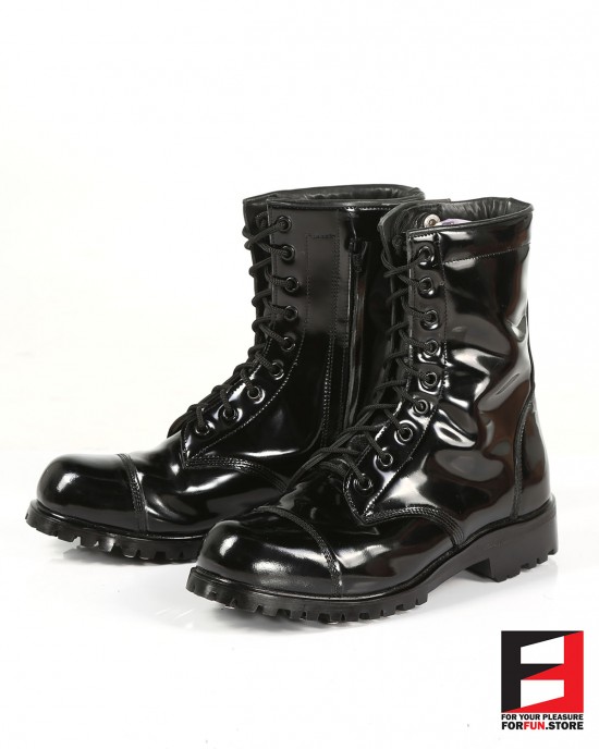 LEATHER PREMIUM POLISH COMBAT BOOTS SE-BOOT10