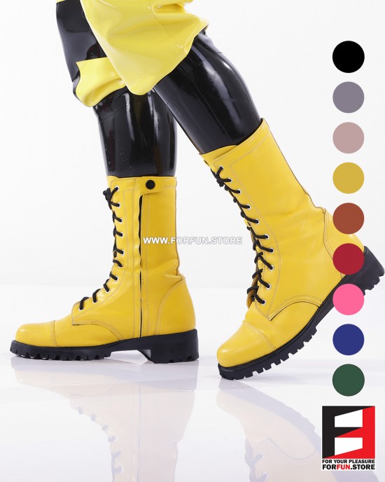 LEATHER COLOR COMBAT BOOTS SE-BOOT12C
