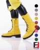 LEATHER COLOR COMBAT BOOTS SE-BOOT12C