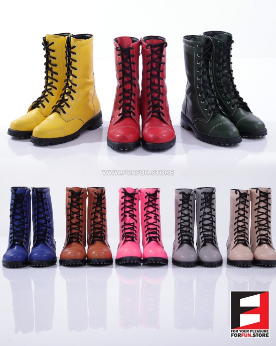 LEATHER COLOR COMBAT BOOTS SE-BOOT12C