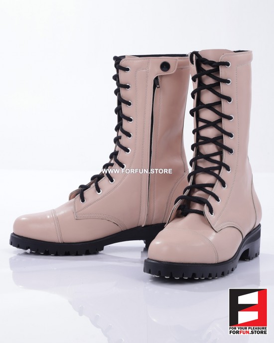 LEATHER COLOR COMBAT BOOTS SE-BOOT12C