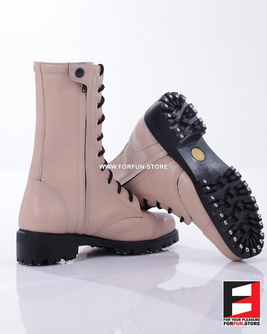 LEATHER COLOR COMBAT BOOTS SE-BOOT12C