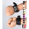 LEATHER RING-CHOKER WRIST RESTRAINTS WITH STUDS WR009 LEATHER RING-CHOKER WRIST RESTRAINTS WITH STUDS WR009