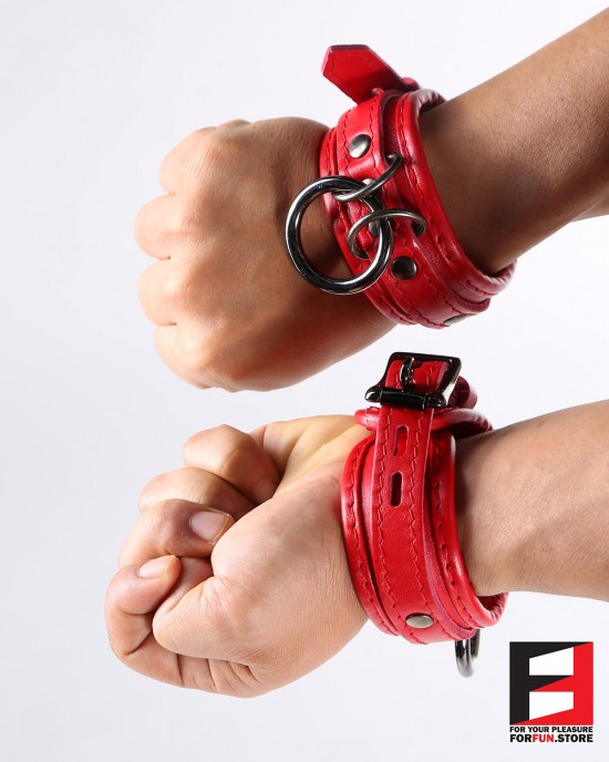 LEATHER SUPREME CHOKER WRIST RESTRAINTS WR005