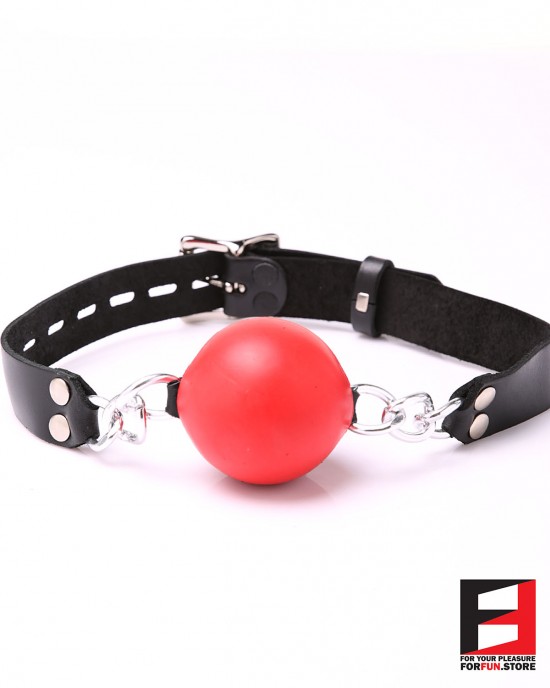 50MM PREMIUM SILICONE BALL GAG WITH CHAIN GG002L