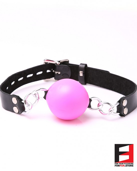 50MM PREMIUM SILICONE BALL GAG WITH CHAIN GG002L