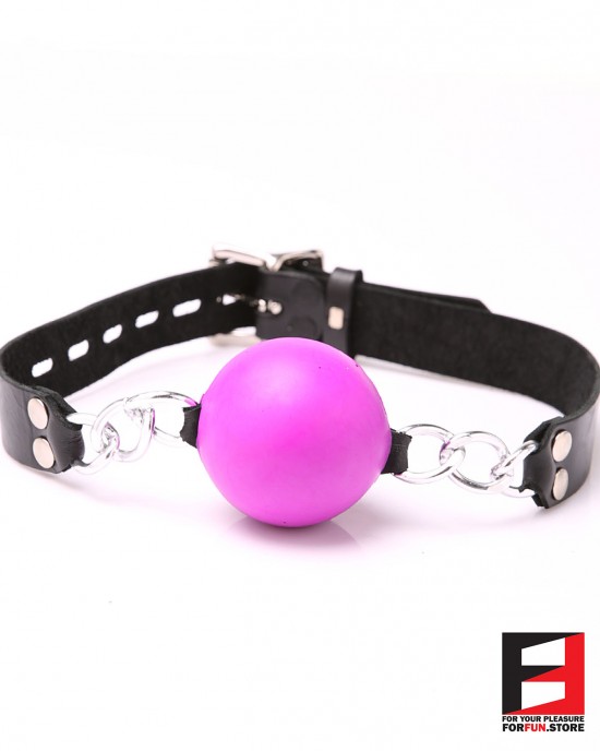 50MM PREMIUM SILICONE BALL GAG WITH CHAIN GG002L