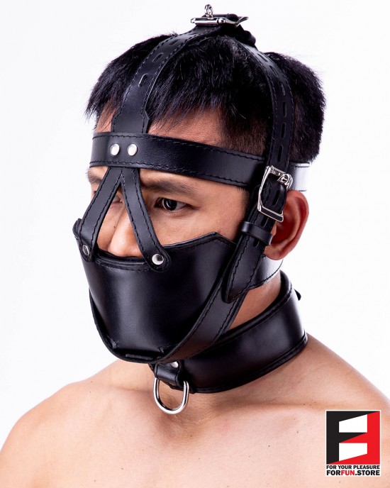 SLAVE MUZZLE WITH GAG HARNESS GH004