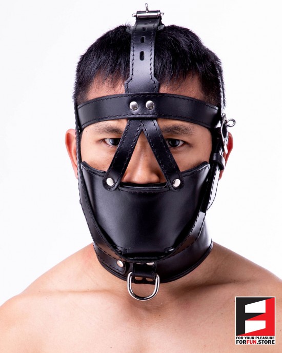 SLAVE MUZZLE WITH GAG HARNESS GH004