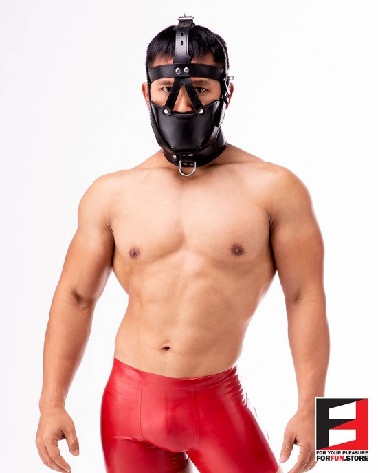 SLAVE MUZZLE WITH GAG HARNESS GH004