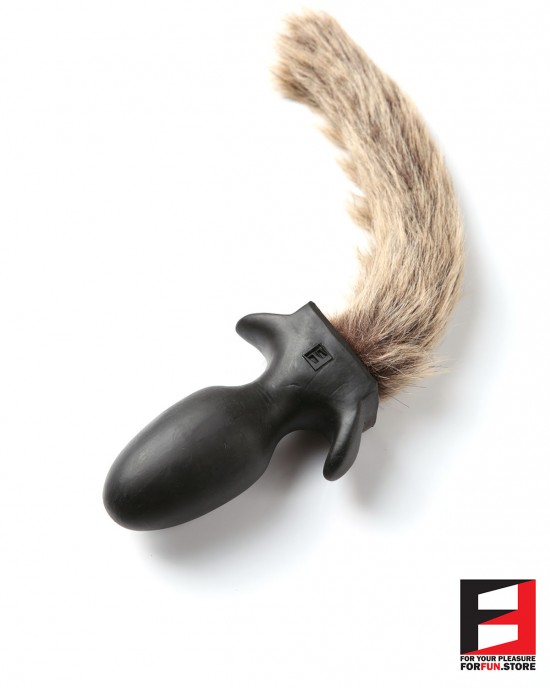 BROWN LONG FURRY PUPPY TAIL PLUG