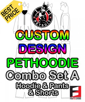 CUSTOM DESIGN PETHOODIE - Combo Set A: Hoodie & Pants & Short CUSTOM DESIGN PETHOODIE - Combo Set A: Hoodie & Pants & Short