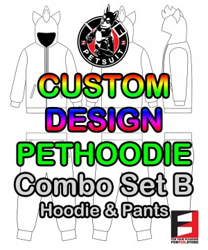 CUSTOM DESIGN PETHOODIE - Combo Set B: Hoodie & Pants CUSTOM DESIGN PETHOODIE - Combo Set B: Hoodie & Pants