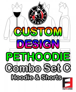 CUSTOM DESIGN PETHOODIE - Combo Set C: Hoodie & Short CUSTOM DESIGN PETHOODIE - Combo Set C: Hoodie & Short